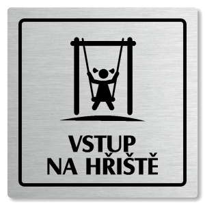 Vstup na hřiště, 148x148mm, stříbrná, Arizona